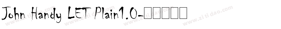 John Handy LET Plain1.0字体转换